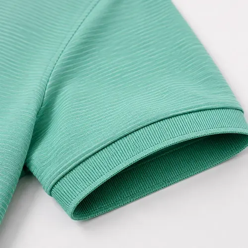 Corporate polo sleeve cuff detail