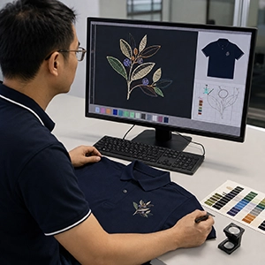 Embroidery logo artwork checking before production