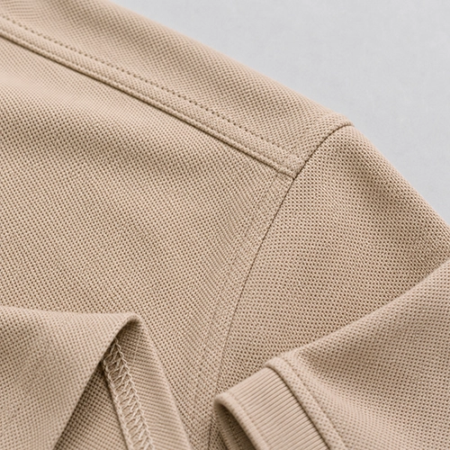 Clean and precise stitching on a premium polo shirt
