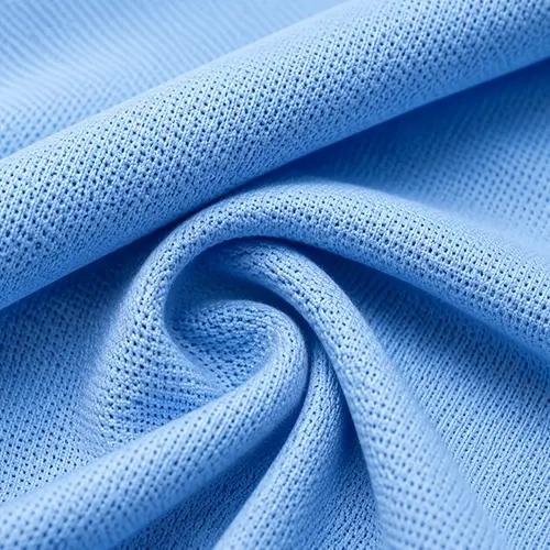 Moisture wicking pique fabric for golf polo shirts