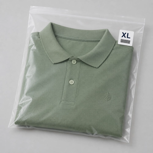 Polo packed in an individual garment bag