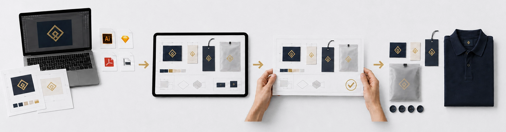 Branding artwork digital mockup approval and physical label packaging result