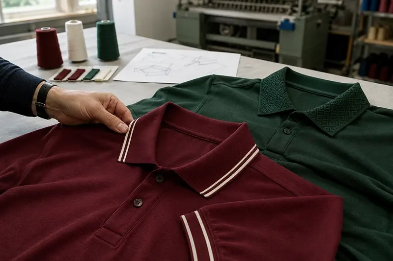 3. Tipped Polo Collar