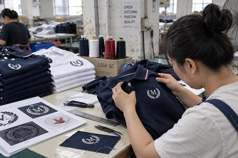 7. Inspect Embroidery and Printed Logos
