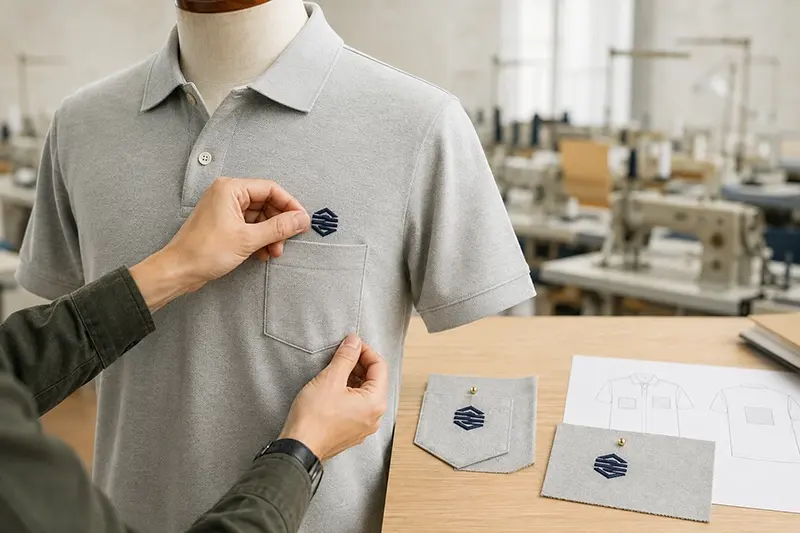 Should the Logo Be Placed Above a Pocket